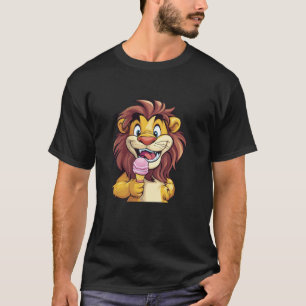 Fierce and Sweet Lion with Ice Creme for a Fun Lou T-Shirt