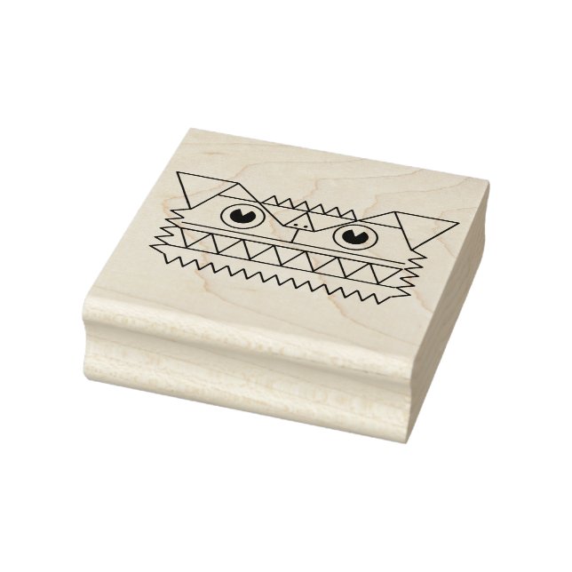 Fierce, Angry Dog Art Briefmarke Gummistempel (Stempel)