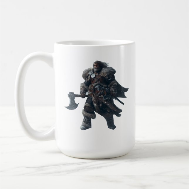 Fierce Barbarian Warrior mit antikem Ax Kaffeetasse (Links)