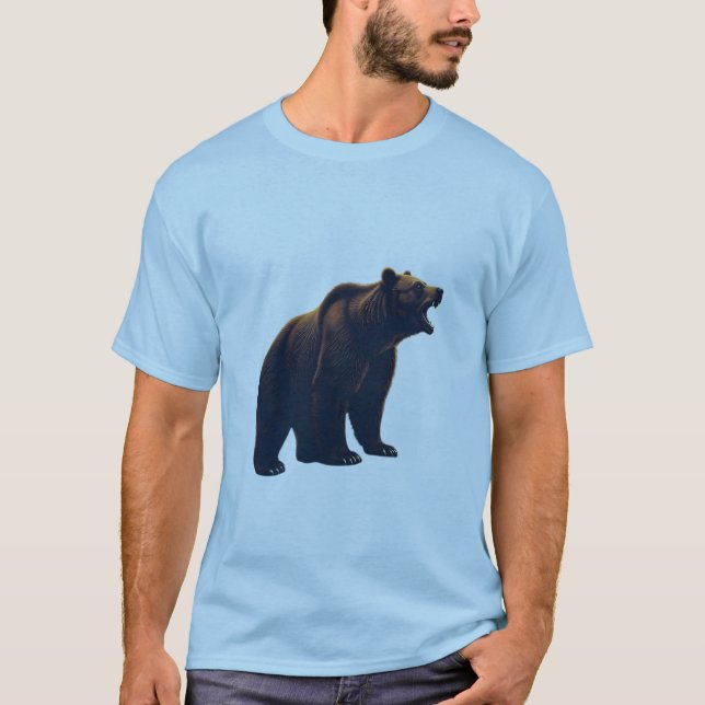 Fierce Bear – Power and Strength Streetwear Design T-Shirt (Vorderseite)