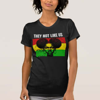 Fierce Black Woman Afro Puffs Black history month T-Shirt
