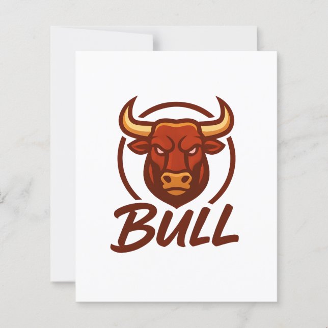 Fierce Bull Head Logo, Creative Mascot BULL (Vorderseite)