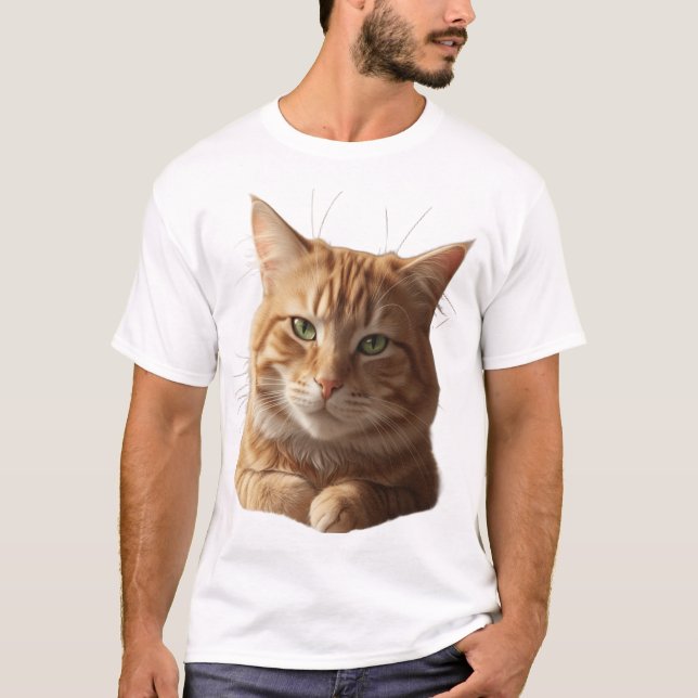 Fierce Cat Face T-Shirt – Bold & Playful (Vorderseite)