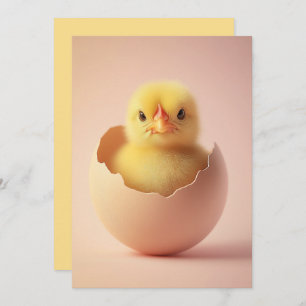 Fierce Chick in Eggshell Karte