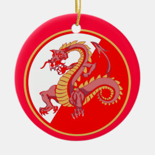 Fierce Chinese Dragon Christmas Ornament