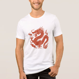 Fierce Chinese Dragon in Bold Oriental Ästhetik Tri-Blend Shirt