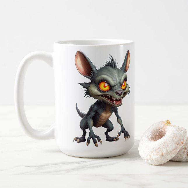 Fierce Chupacabra Kunstvoll wandern Kaffeetasse (Mit Donut)