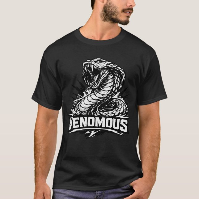 Fierce Cobra VENOMOUS King Cobra  Streetwear T-Shirt (Vorderseite)