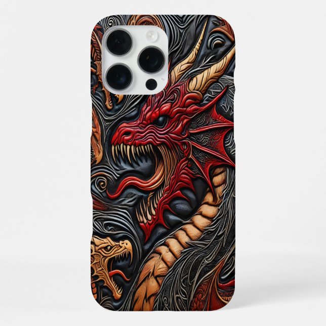 Fierce Dragon Art iPhone Hülle (Rückseite)