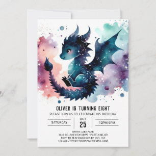 Fierce Dragon Birthday Editable Einladung
