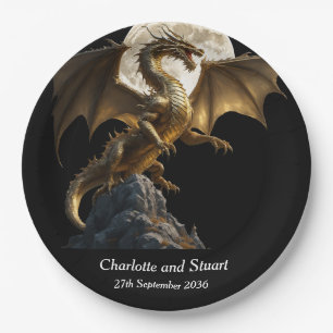 Fierce Dragon Rearing Pappteller