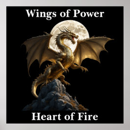 Fierce Dragon Rearing Poster