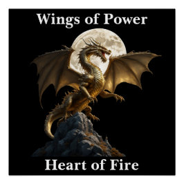 Fierce Dragon Rearing Poster