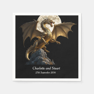 Fierce Dragon Rearing Serviette