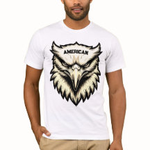 Fierce Eagle Head Custom American T - Shirt