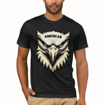 Fierce Eagle Head Custom American T - Shirt