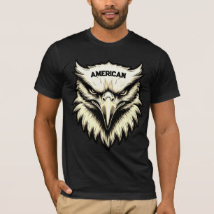 Fierce Eagle Head Custom American T - Shirt