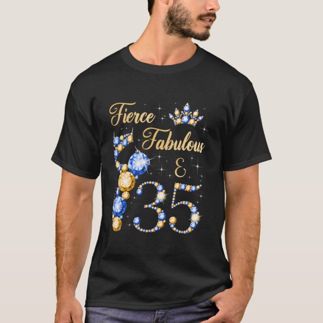 Fierce Fabulous 35 Years 35Th Ballerina Dancer T-Shirt (Vorderseite)