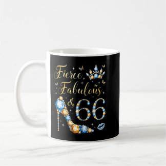 Fierce Fabulous & 66s Jahre alte Frau 66th Birthda Kaffeetasse