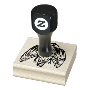 Fierce Falken Vögel Handgezeichnete ZOLL IT Gummistempel