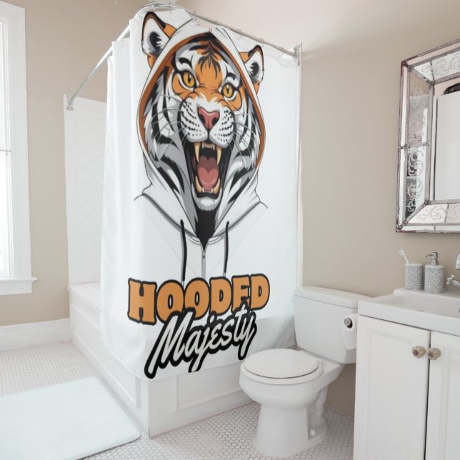 Fierce Fashion | Städtische Tiger-Design Duschvorhang (Beispiel)