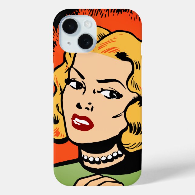 Fierce & Fearless: Retro Comic Book - Angry Woman Case-Mate iPhone Hülle (Rückseite)