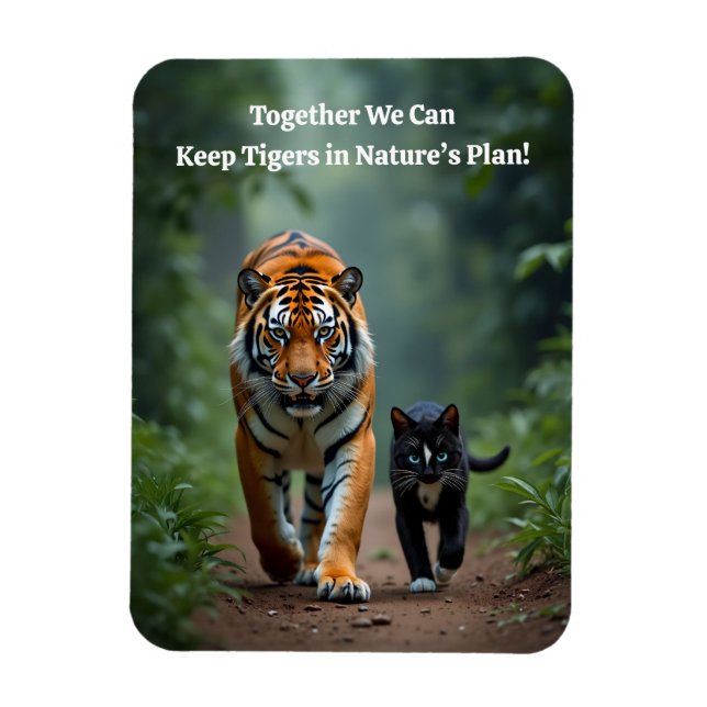 Fierce Feline Friends on the Prowl Magnet (Vertikal)