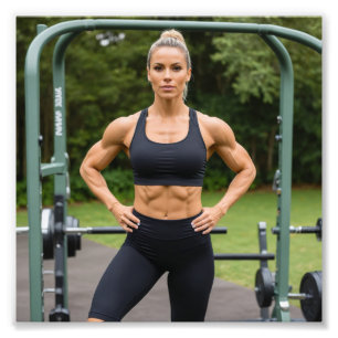 Fierce Fitness Queen Strong Physical Outdoor Gym Fotodruck