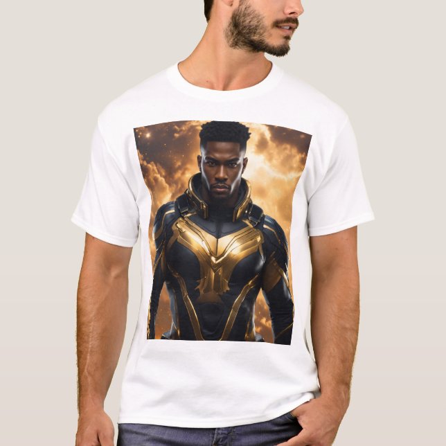 Fierce Flame Scales Superhero Design T-Shirt (Vorderseite)
