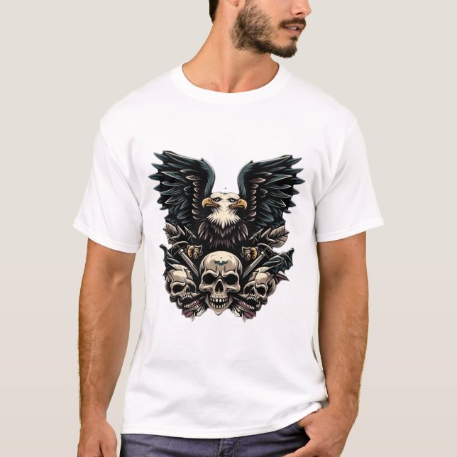 "Fierce Flight - Eagle Sticker Art Wallpaper" T-Shirt (Vorderseite)