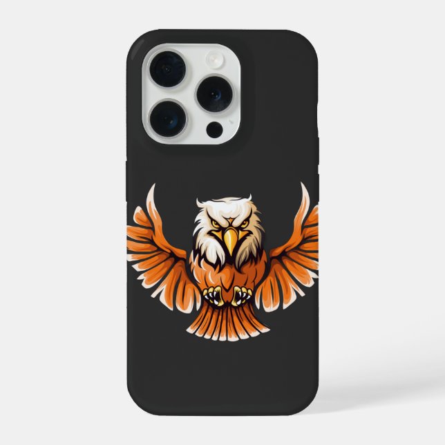 Fierce Flying Eagle iPhone 15 Pro Case Hülle (Rückseite)