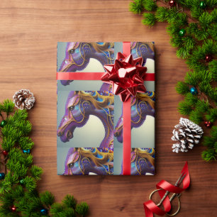 Fierce Fractural Gems Horse Head Geschenkpapier