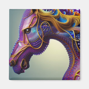 Fierce Fractural Gems Horse Head Magnet
