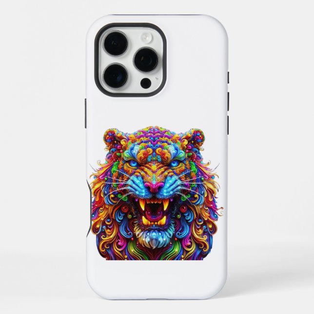 Fierce Glows Tiger iPhone Hülle (Rückseite)