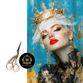 Fierce Gold Queen Abstrakt Art Decoupage Seidenpapier