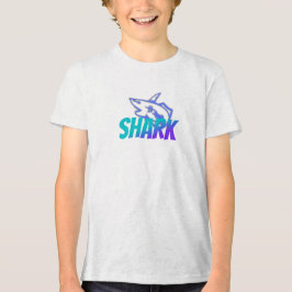 Fierce Gradient Shark Logo | Bold Ocean Tri-Blend Shirt