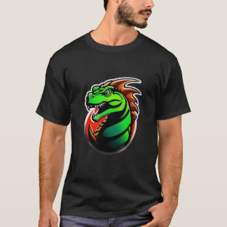 Fierce Green Dragon Artwork T-Shirt
