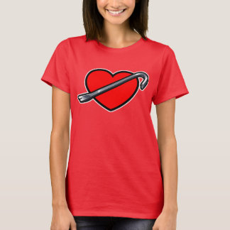 Fierce Heartbreaker Anime Hearts Crowbar Design T-Shirt