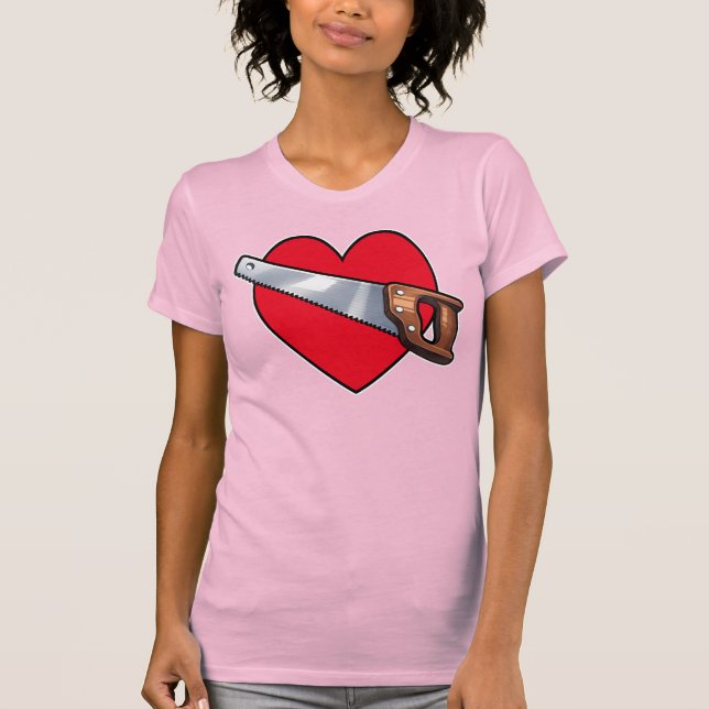 Fierce Heartbreaker Anime Hearts Crowbar Design T-Shirt (Vorderseite)