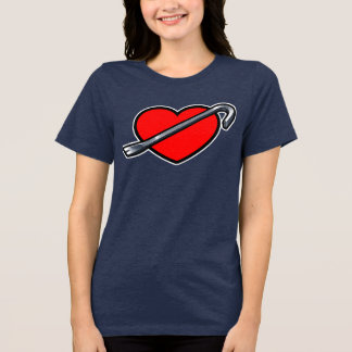 Fierce Heartbreaker Anime Hearts Crowbar Design Tri-Blend Shirt