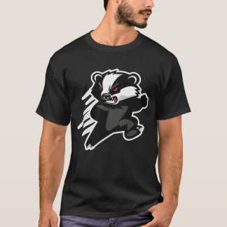 Fierce Honey Badger Attack Mascot T-Shirt