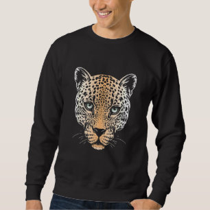 Fierce Jaguar Head Panther Wildlife Animal Art Art Sweatshirt