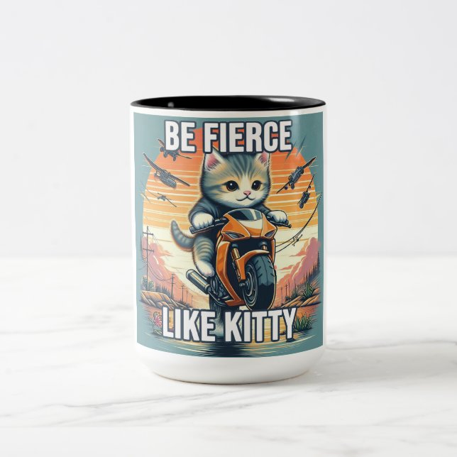 Fierce Kitty Tasse Katzenfahrer (Mittel)