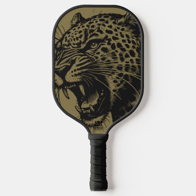 Fierce Leopard Pickleball Paddle (Vorderseite)