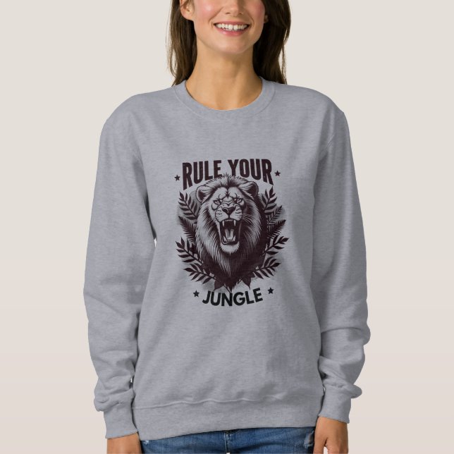 Fierce Lion King Inspiration Design Sweatshirt (Vorderseite)