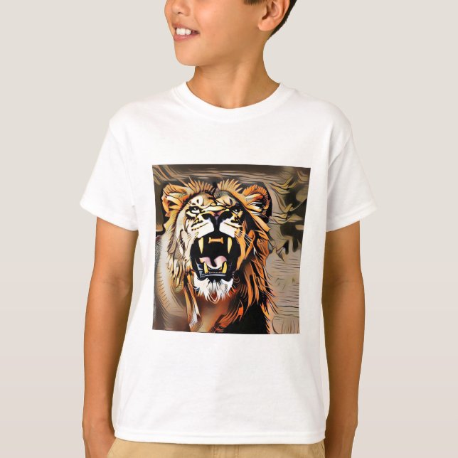 Fierce Majestic Lion - König der Tiere T-Shirt (Vorderseite)