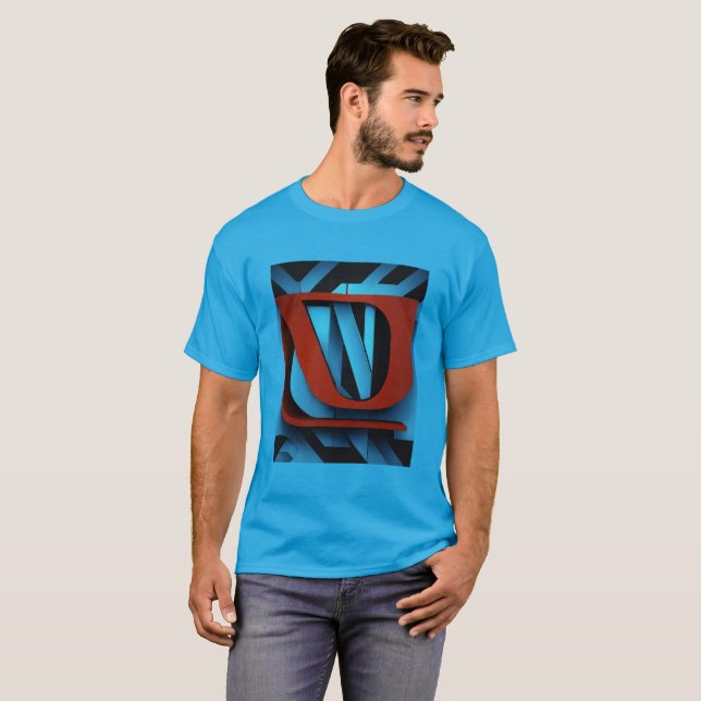 Fierce Netflix-Logo auf schwarzem und blauem Hinte T-Shirt (Vorne ganz)