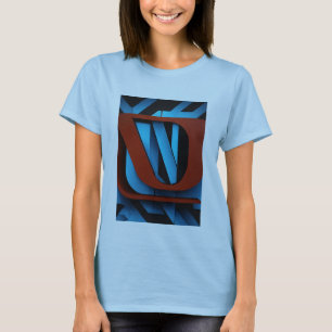 Fierce Netflix-Logo auf schwarzem und blauem Hinte T-Shirt