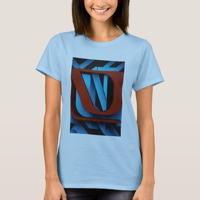 Fierce Netflix-Logo auf schwarzem und blauem Hinte T-Shirt (Vorderseite)