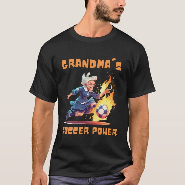 Fierce Oma's Soccer Power Funny Soccer T-Shirt (Vorderseite)